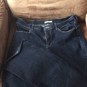 Dark wash boot cut Levi’s jeans